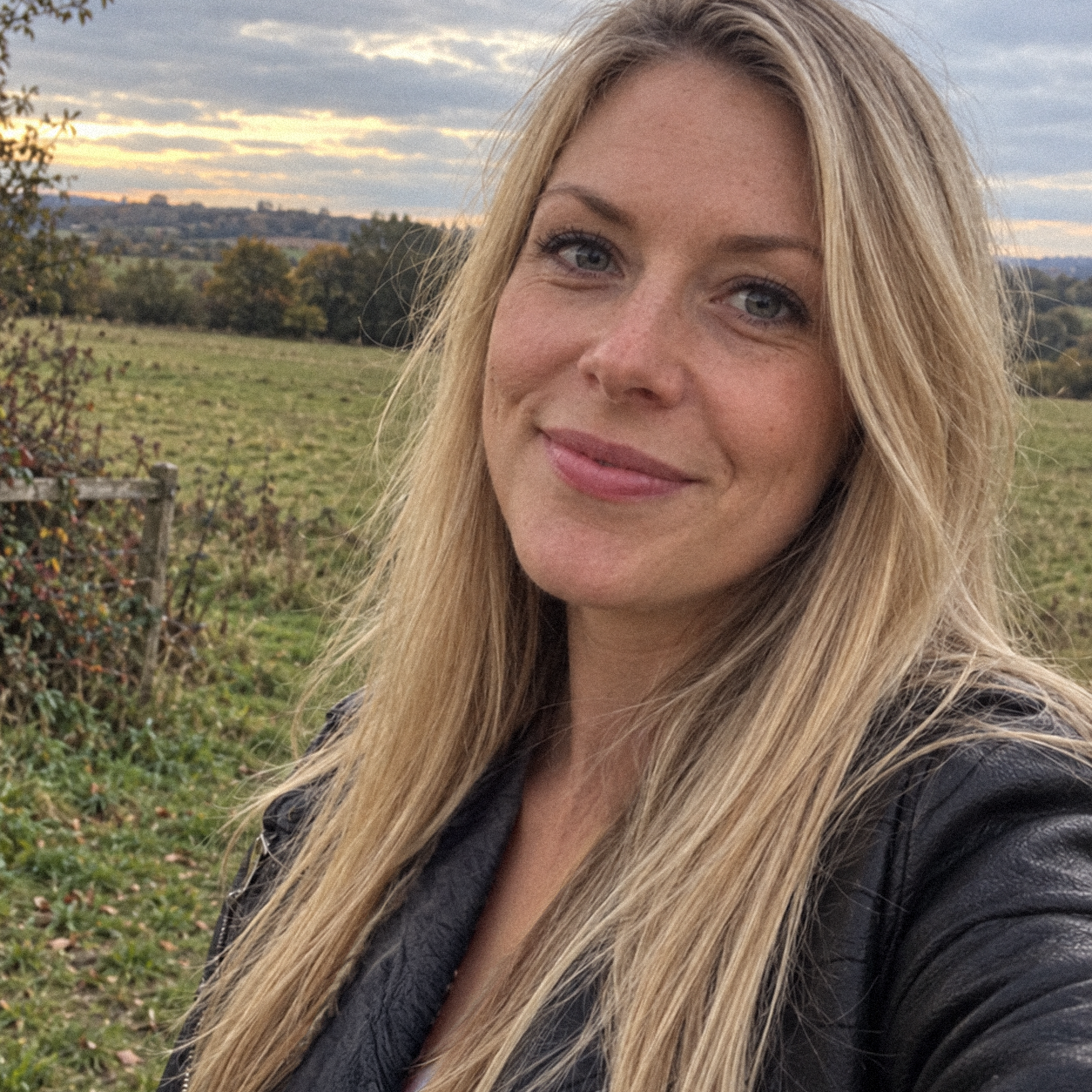 Olivia outdoors in the Gloucestershire countryside